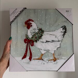 Modern Farmhouse Christmas Farm Rooster Canvas Kirklands
